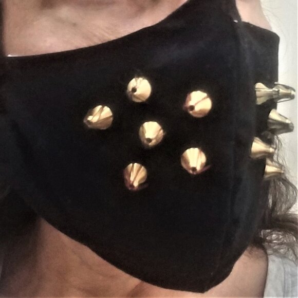 Last One! SPIKED FACE MASK punk black NONMEDICAL - Picture 1 of 9